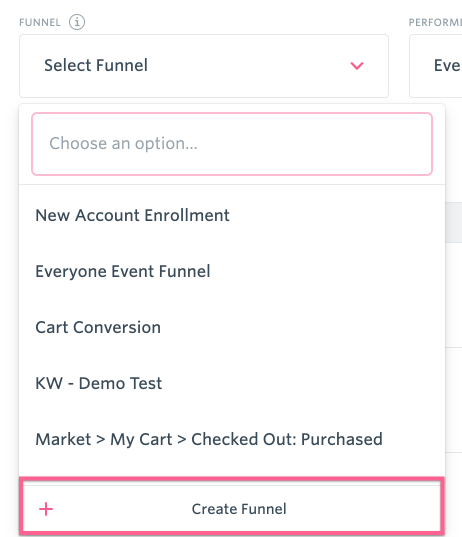 Create a new funnel for conversion analysis.png