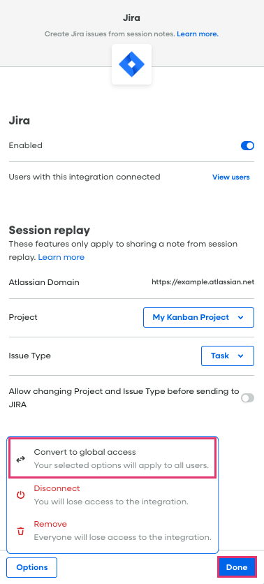 Manage Global Access for Jira Integration.png