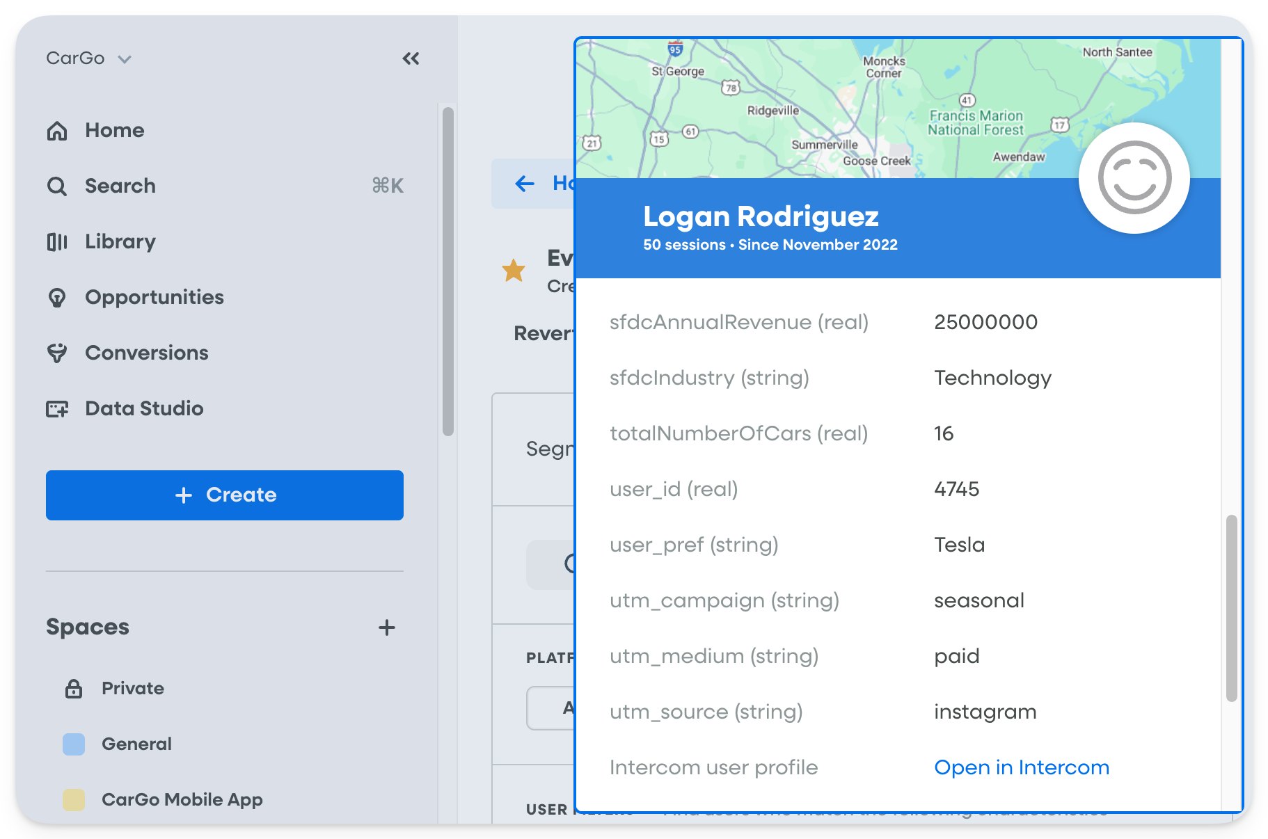 Salesforce Fullstory App - User Card Synced