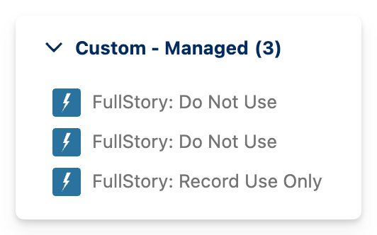Salesforce Fullstory App - Setup Component 266px