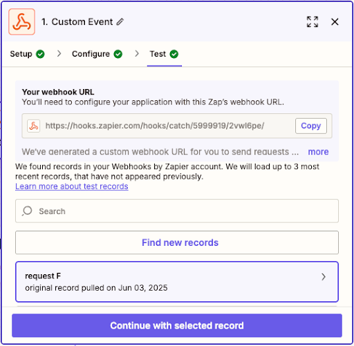 AI Session Summary via Zapier - Find New Records