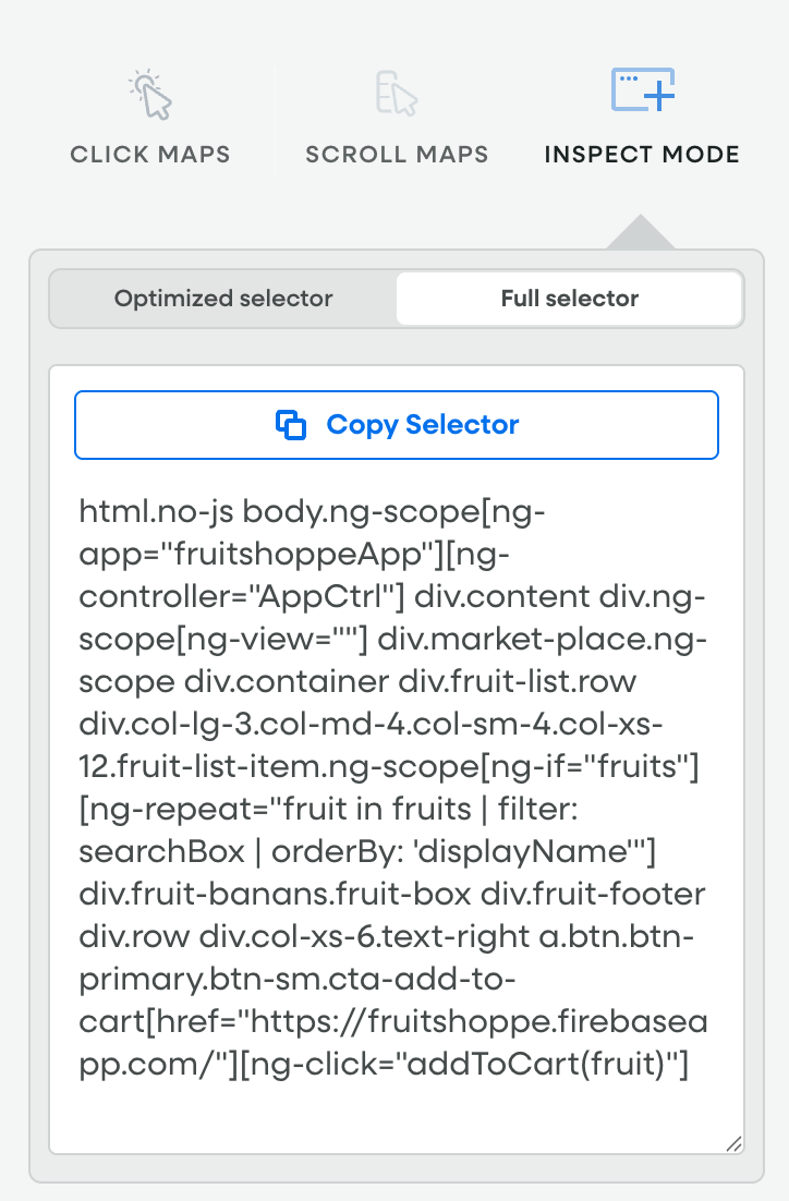 Inspect Mode - Full Selector 362px