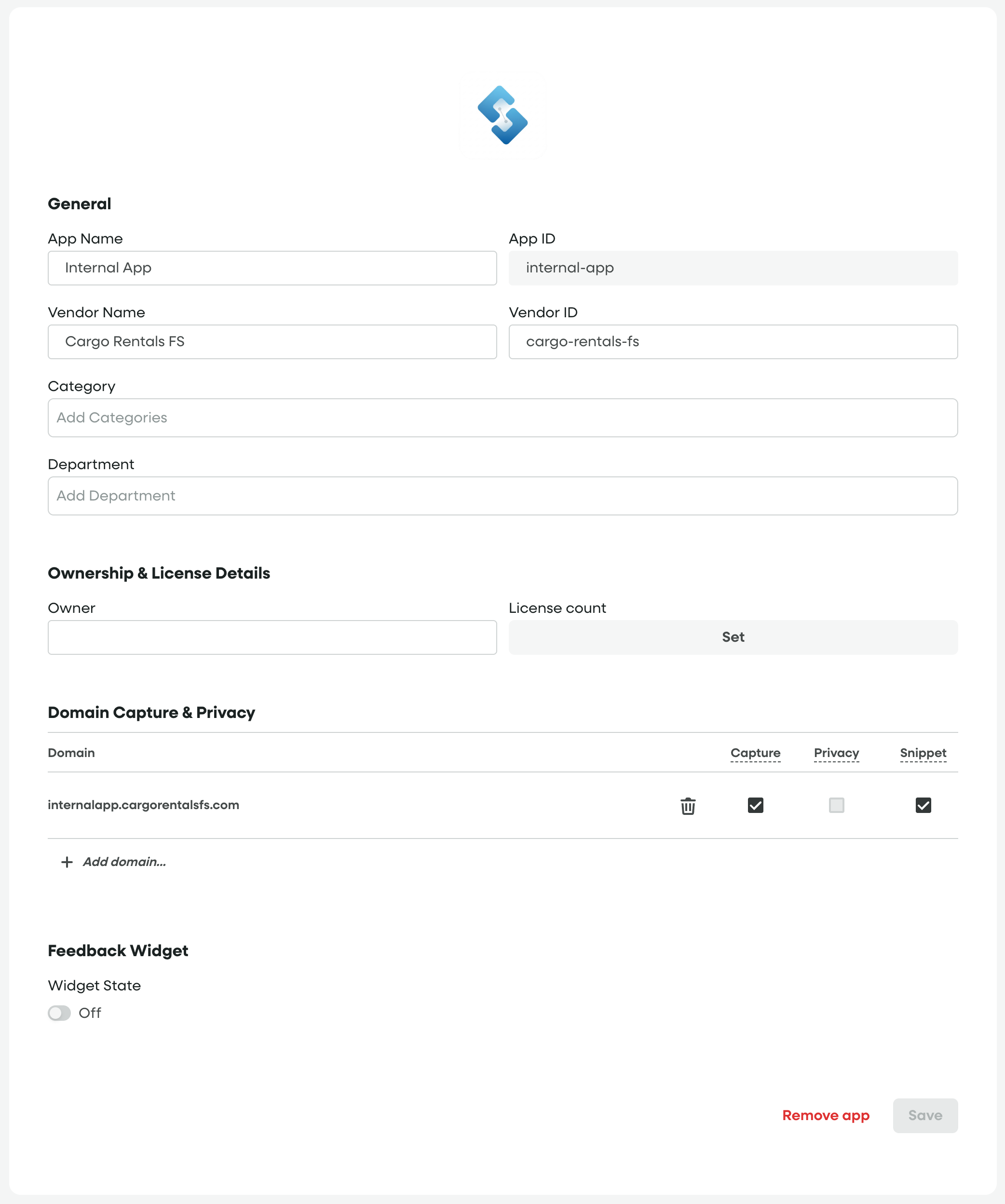 Workforce Configure Internal App