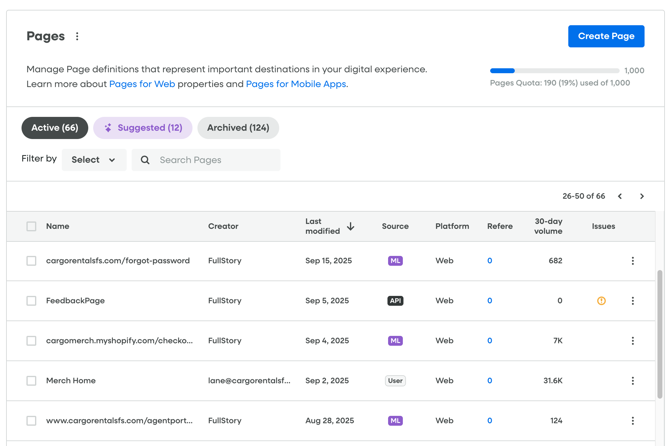 Pages - Settings Page