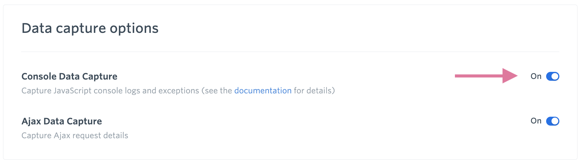 FullStory Console - Enable Data Capture.png